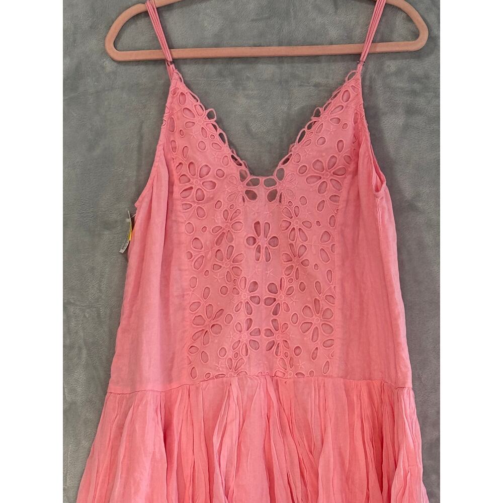 Free People Ilektra Babydoll Lace Slip Dress Barbiecore Coquette NWT XL Pink Raw - Picture 10 of 13